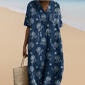 Chelsea™ Floral Dress in Indigo Blue