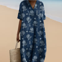 Chelsea™ Floral Dress in Indigo Blue in Blue