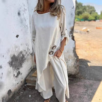 Chiara Casual Maxi Dress in Beige