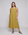 Chiara Elegant Linen Mini Dress with Pockets