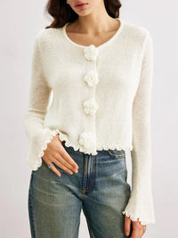 Chiara Knit Cardigan in White
