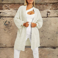 Chiara Knit Cardigan with Pockets in Beige