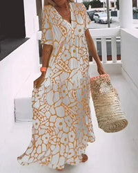 Christine Lightweight and Fluid Summer Dress in Yellow