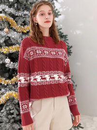 Clara Knit Sweater with Crew Neck