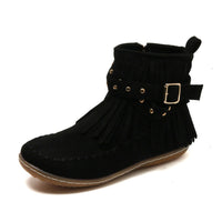 Clara Leather Boots in Black