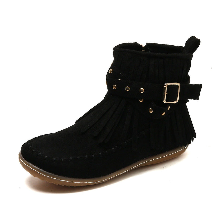 Clara Leather Boots in Black