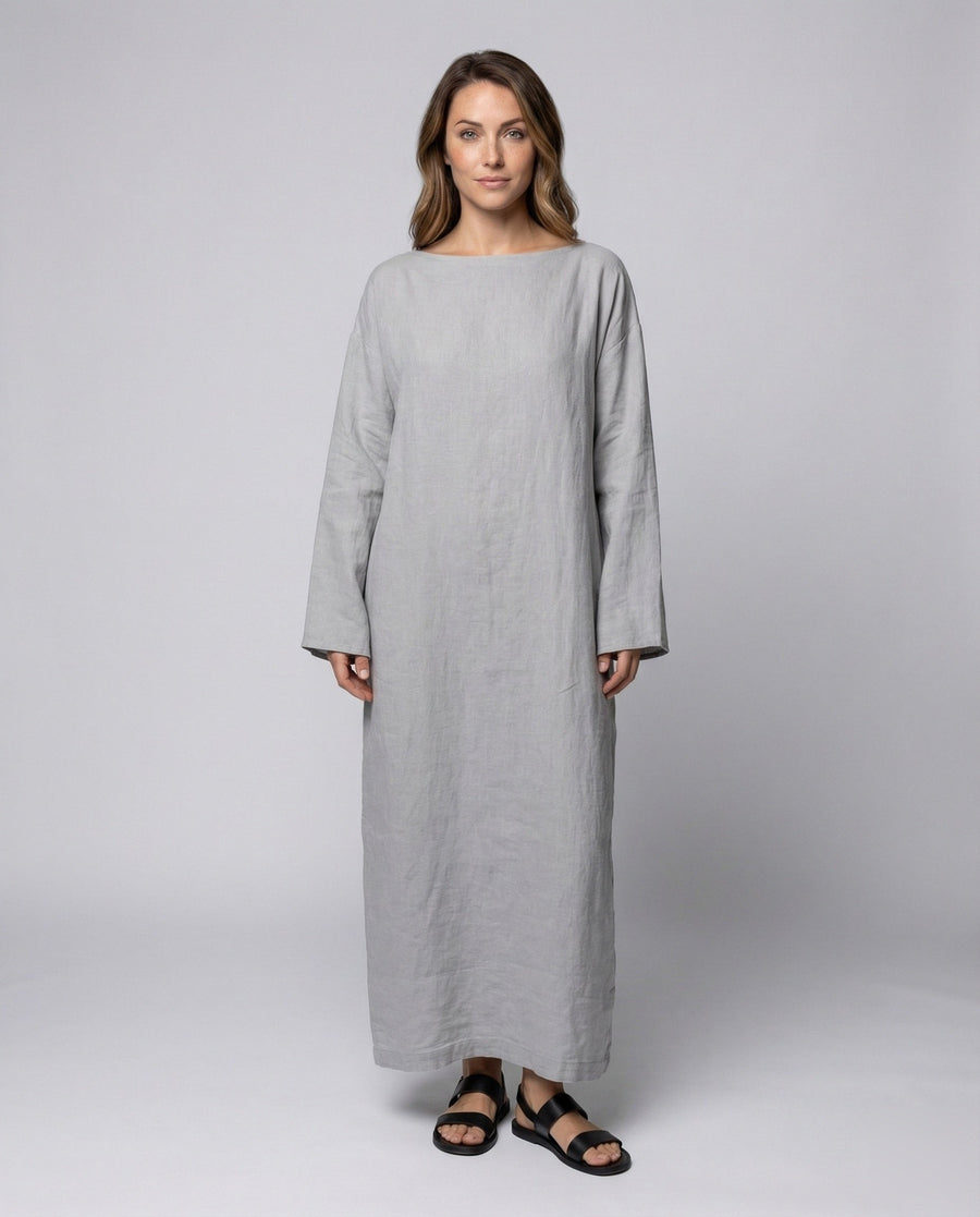 Clara Linen Dress with Oversized