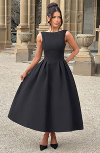 Regine Midi Dress – Black