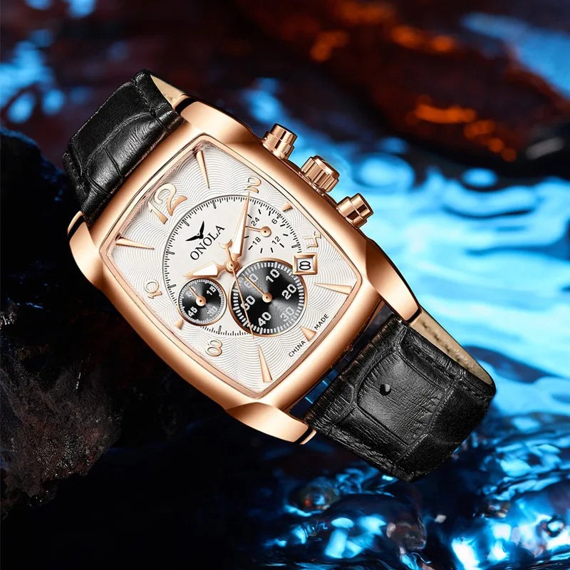 Classic St. Andrews Leather Strap Watch, 45mm in Rose Gold