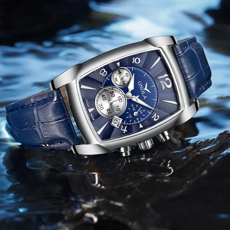 Classic St. Andrews Leather Strap Watch, 45mm in Royal Blue