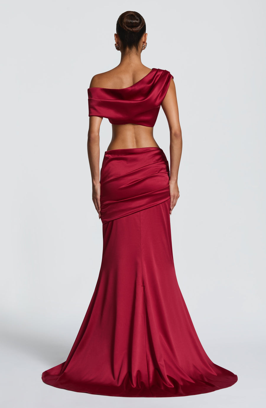 Iona Maxi Skirt in Burgundy