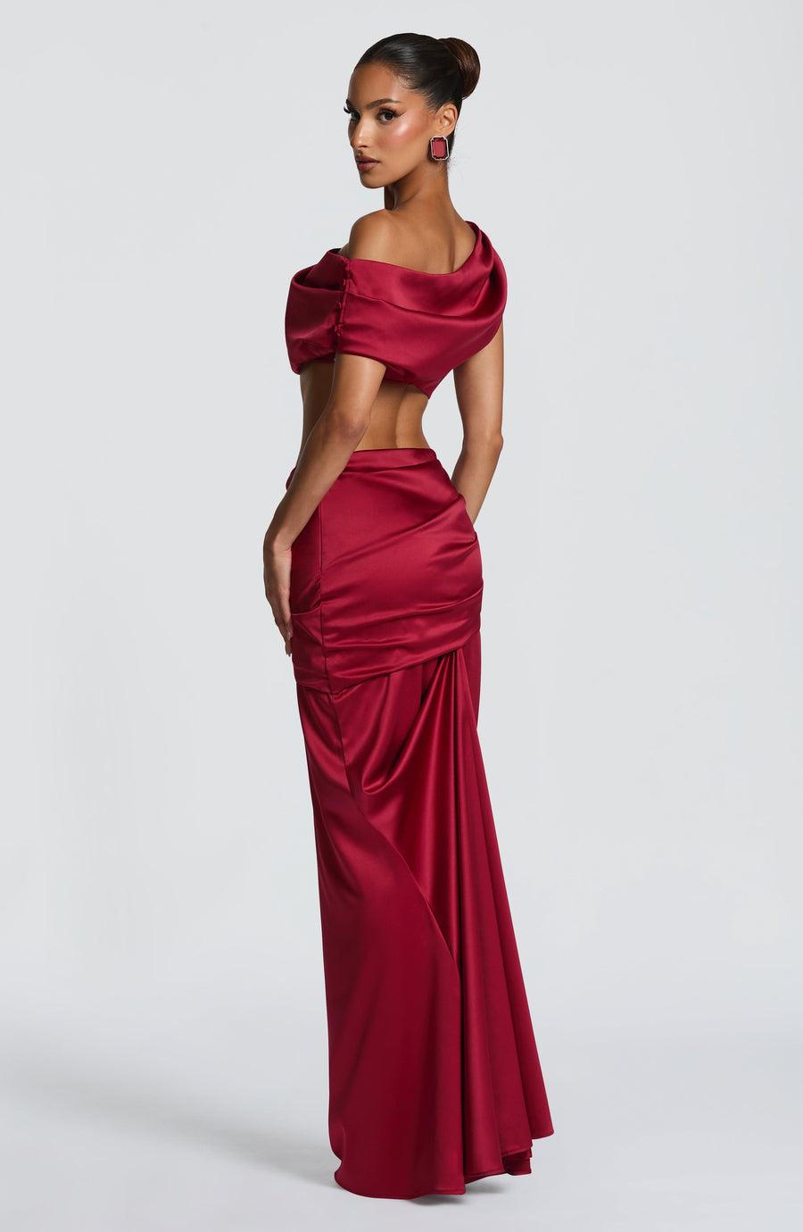 Iona Maxi Skirt in Burgundy