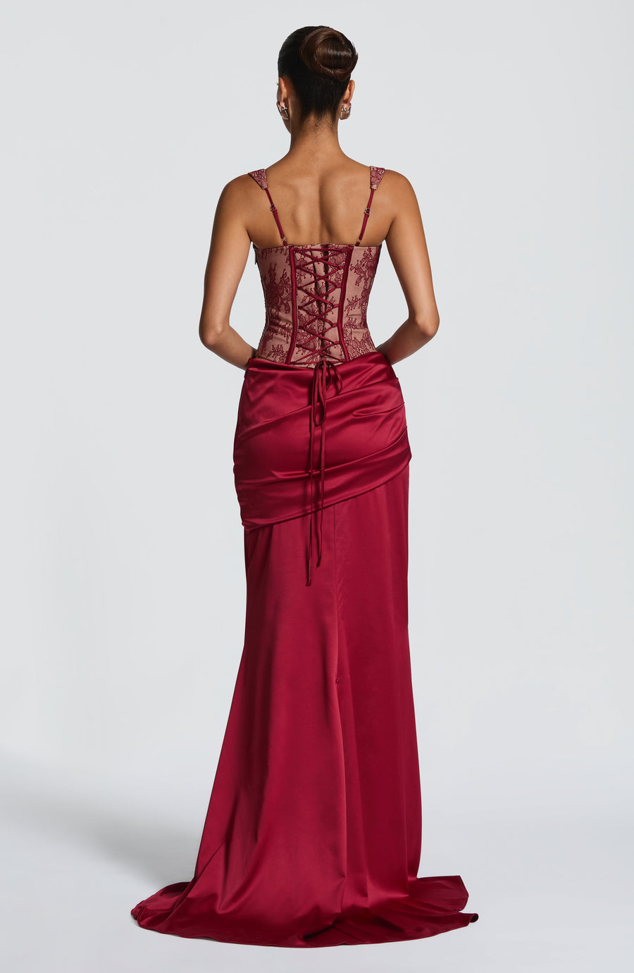 Iona Maxi Skirt in Burgundy