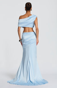 Iona Maxi Skirt - Glacier Blue