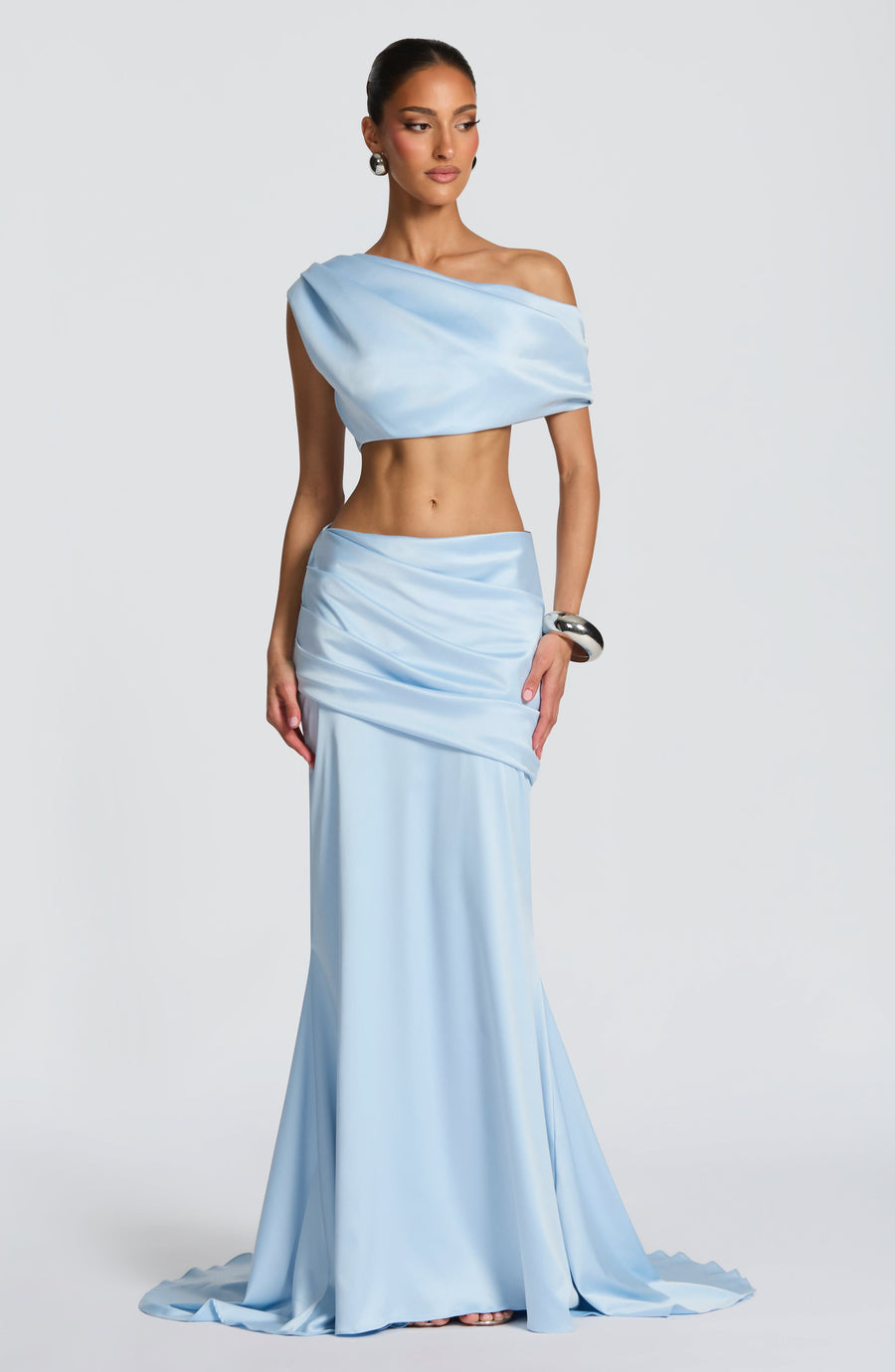 Iona Maxi Skirt - Glacier Blue