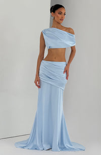 Iona Maxi Skirt - Glacier Blue