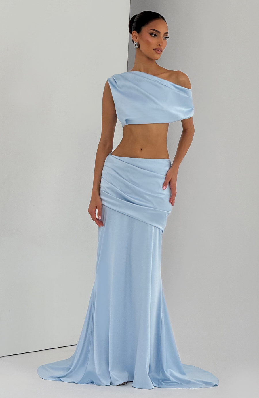Iona Maxi Skirt - Glacier Blue