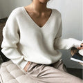Clementine Casual Knit Sweater with V-Neck