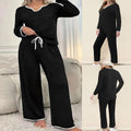 Clementine Elegant Trousers with V-Neck