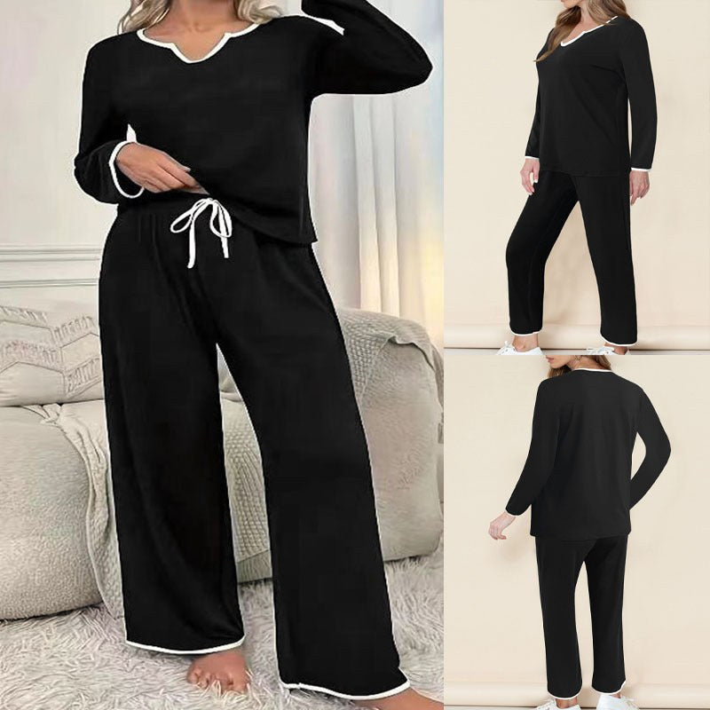Clementine Elegant Trousers with V-Neck