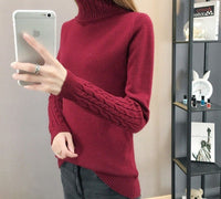 Clementine Knit Sweater in Wine Red