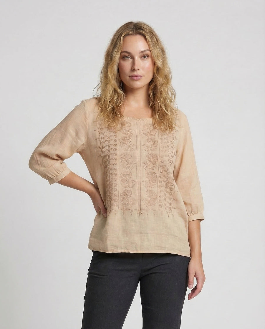 Clementine Linen Tunic