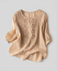 Clementine Linen Tunic in Khaki