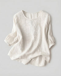 Clementine Linen Tunic in White