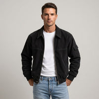 Clifton Corduroy Jacket in Charcoal