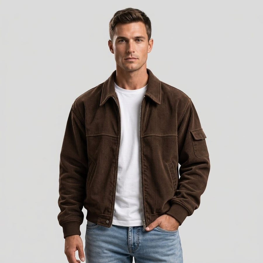 Clifton Corduroy Jacket in Espresso Brown
