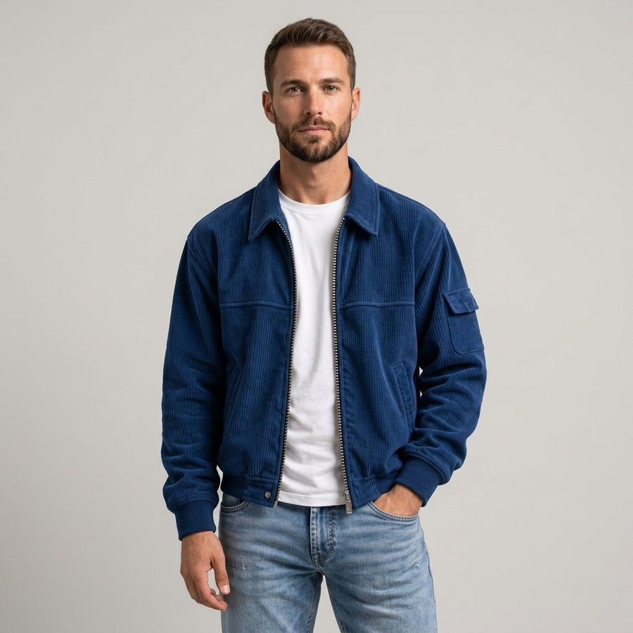 Clifton Corduroy Jacket in Royal Blue