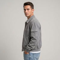 Clifton Corduroy Jacket in Slate Gray