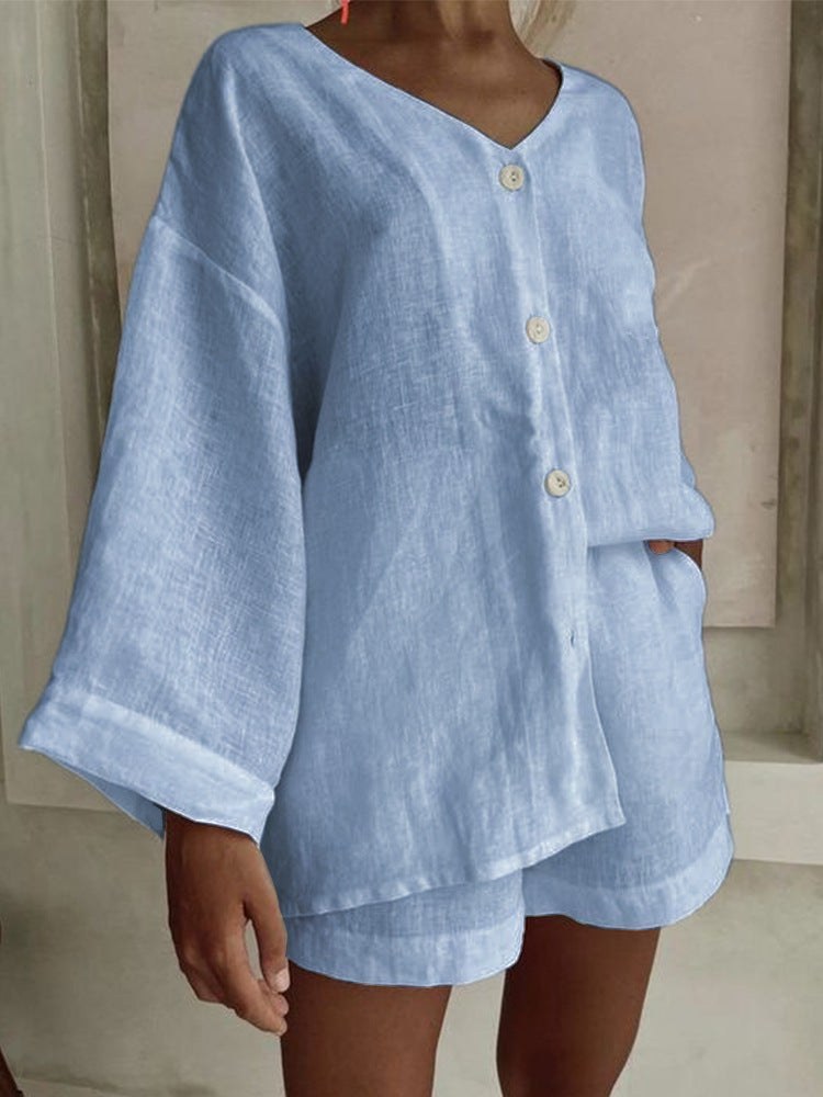 Clio Casual Top in Sky Blue