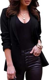 Clio Elegant Jacket with Fitted in Black
