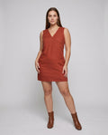 Clio Elegant Linen Dress with V-Neck
