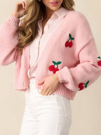 Clio Knit Cardigan in Pink