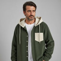 Colby Corduroy Shirt Jacket in Army Green
