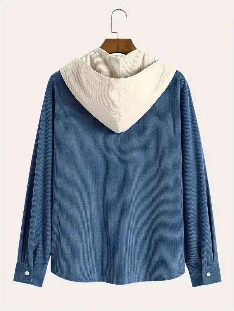 Colby Corduroy Shirt Jacket in Carolina Blue