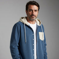 Colby Corduroy Shirt Jacket in Carolina Blue