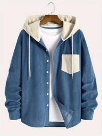 Colby Corduroy Shirt Jacket in Carolina Blue