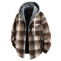 Colby Flannel Shirt Jacket in Brown