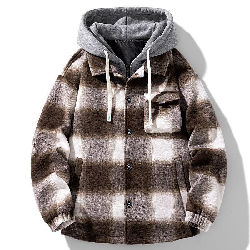 Colby Flannel Shirt Jacket in Brown