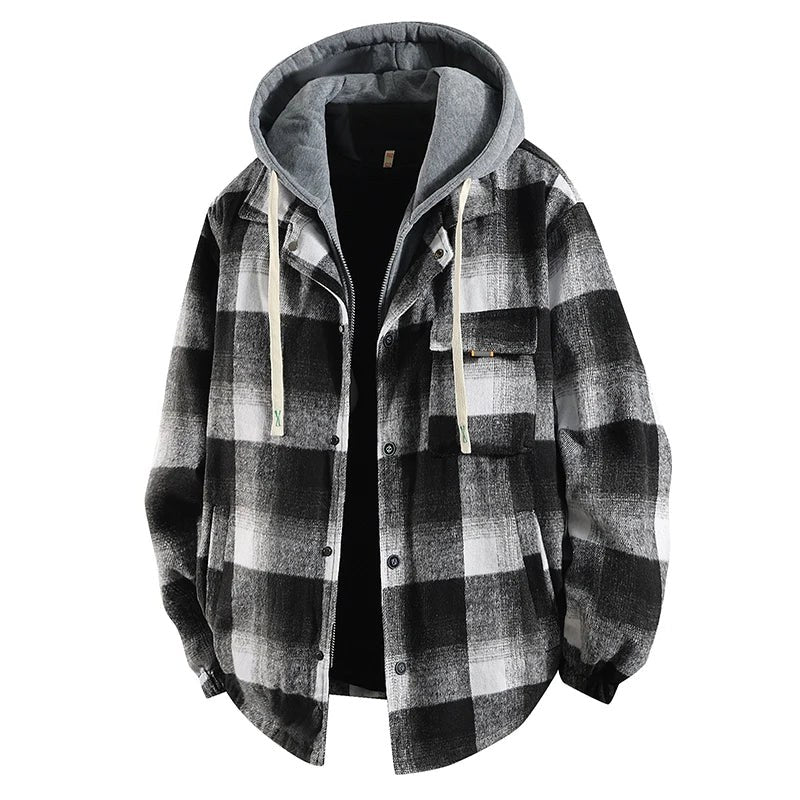 Colby Flannel Shirt Jacket in Charcoal
