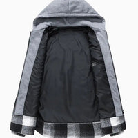 Colby Flannel Shirt Jacket in Charcoal