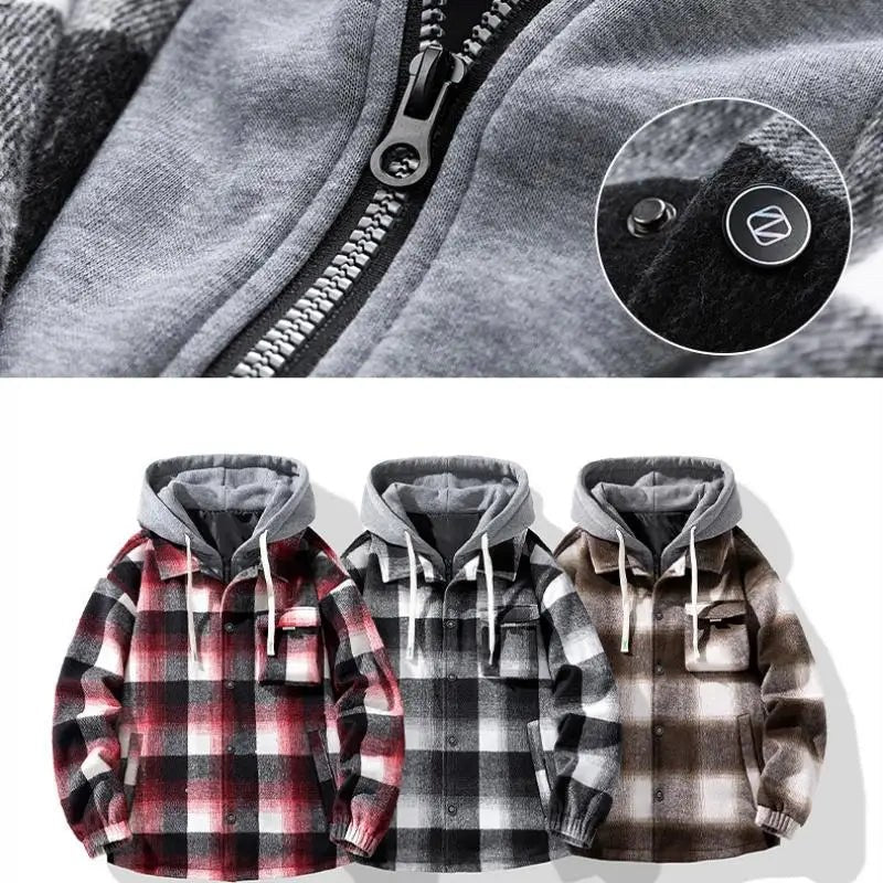 Colby Flannel Shirt Jacket in Charcoal