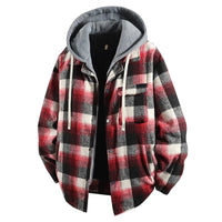 Colby Flannel Shirt Jacket in Crimson