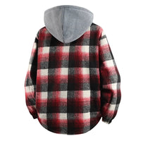 Colby Flannel Shirt Jacket in Crimson