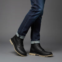 Colby High Top Leather Boot in Black