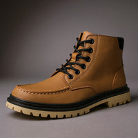 Colby High Top Leather Boot in Khaki