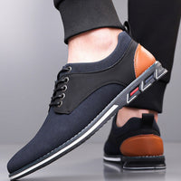 Colby Plain Toe Derby Sneaker in Navy Blue